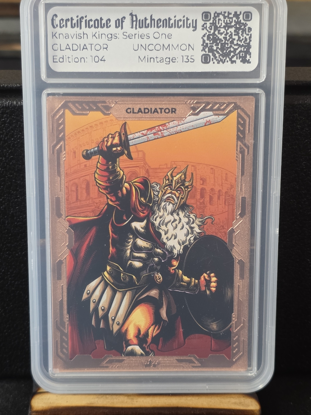 Gladiator Two Avdp Oz .999 Fine Copper Card - Orange & Gold Artwork